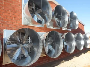 Estrattore a cono con pale in acciaio galvanizzato