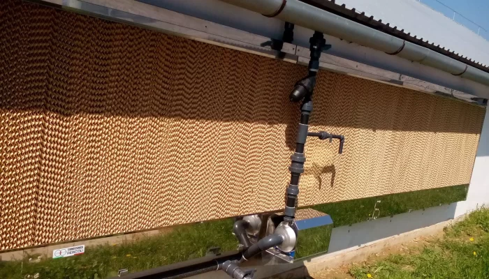Gronda serbatoio in AISI 304 per pannelli evaporativi