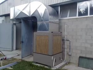 Raffrescatore evaporativo mobile per impianti zootecnici