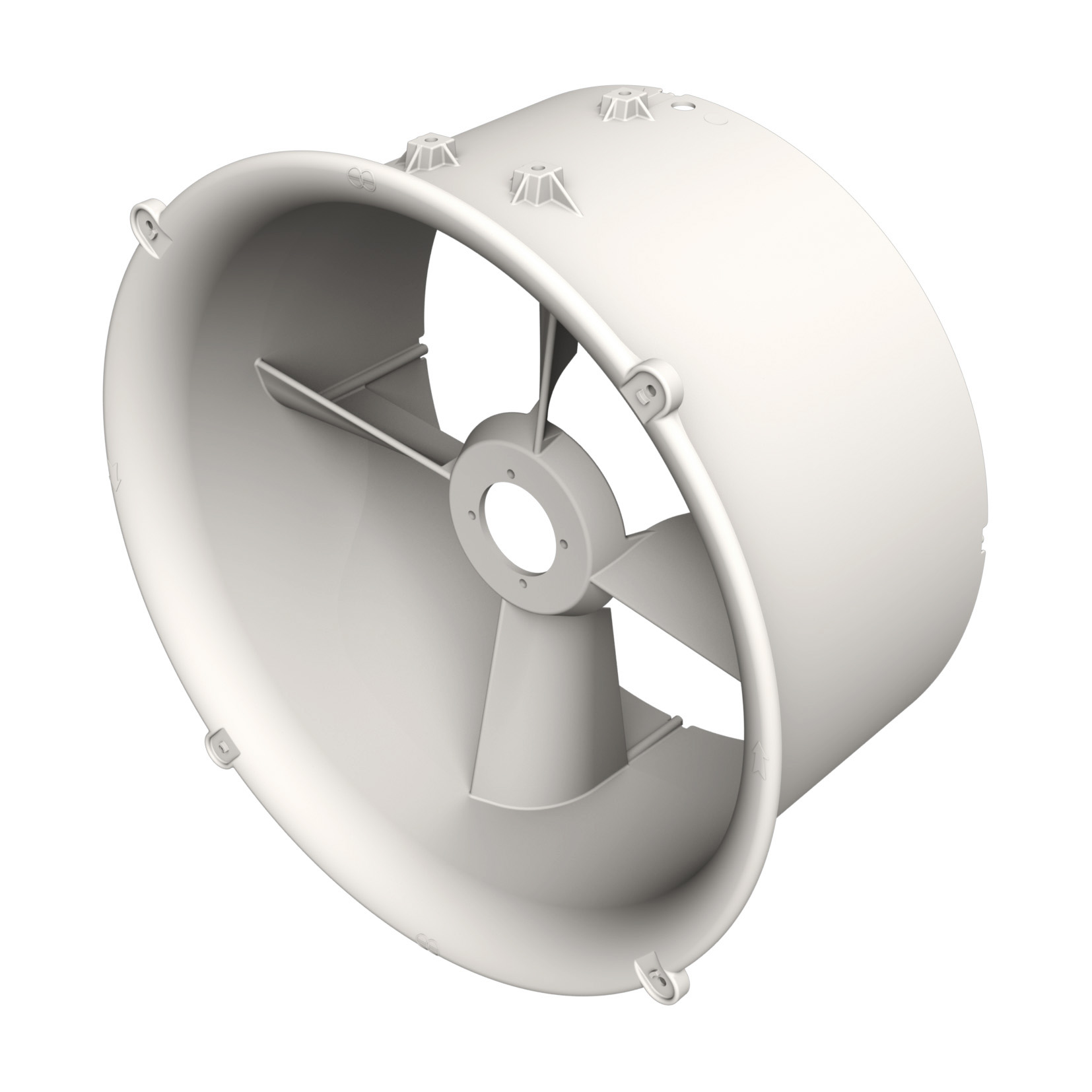 Circolatore d’aria cilindrico in plastica ad alta efficienza energetica
