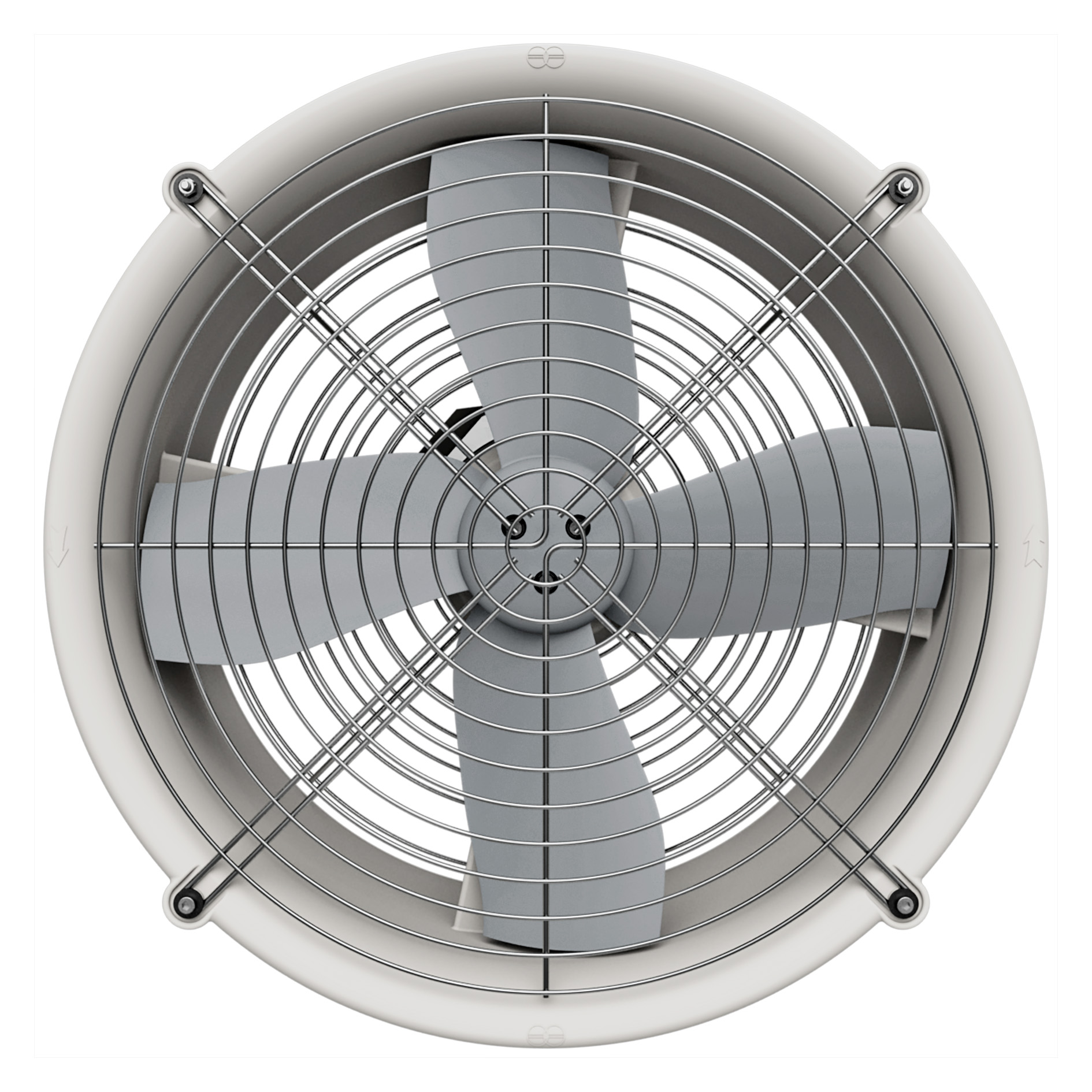 Circolatore d’aria cilindrico in plastica, design robusto e durevole